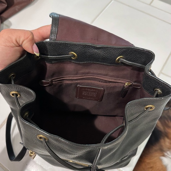 Black Leather Backpack main image 2